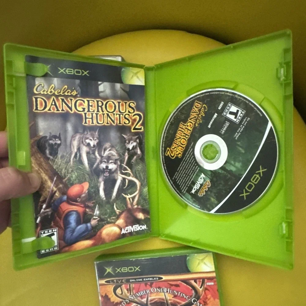 Cabela's Dangerous Hunts 1 & 2 Deer Hunt Microsoft Xbox 2003 Complete w/Manuals